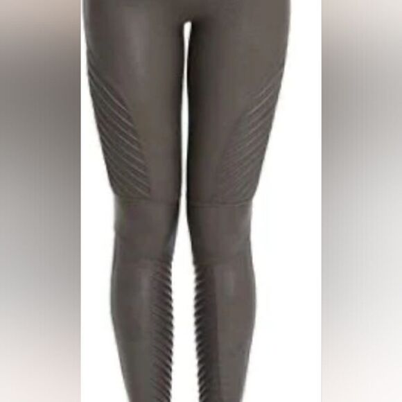 Spanx Faux Leather Moto Leggings S - Picture 2 of 8